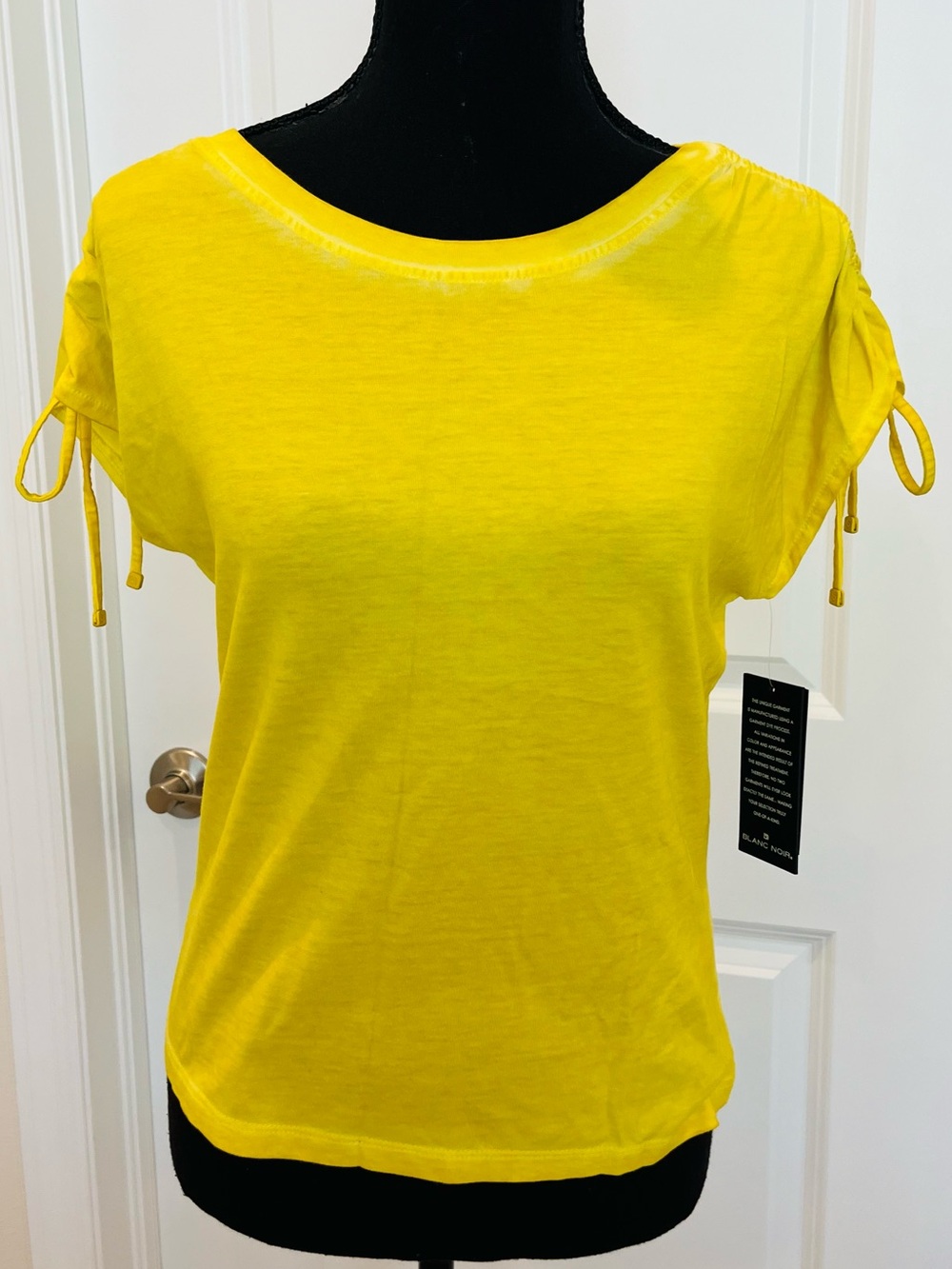 Blanc Noir Vintage Wash Ruched Top